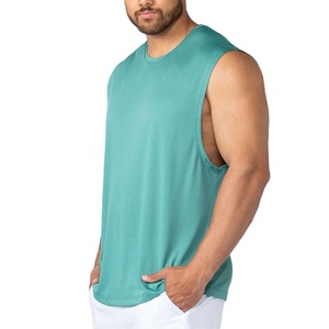 Camiseta sin mangas para gimnasio, para hombre, para culturismo, entrenamiento, personalizada, cuello redondo, color personalizado, muy vendida, para fitness y entrenamiento. - Product Image 2
