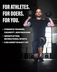 Genouillères de musculation professionnelles en néoprène pour la salle de sport, la remise en forme, la construction et le travail, soutien protecteur du genou pour adultes - Product Image 4