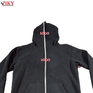 Custom Logo Full Zipper Men's Hoodie Autumn Season Made of Polyester/Cotton Plain Dyed - Product Image 6