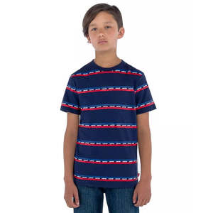 T-Shirt Levi's con Logo e Strisce per Bambino, 100% Cotone Jersey, Blu, Taglia 4 - per Bambini Piccoli - Product Image 1