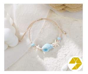 สร้อยข้อมือเปลือกหอยทำด้วยมือฤดูร้อนสำหรับผู้หญิงสร้อยข้อมือเปลือกหอยทะเลแฟชั่นสำหรับชายหาดสร้อยข้อมือหินธรรมชาติและของขวัญ - Product Image 3