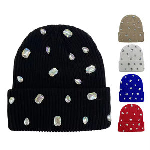 Gorro de Punto Grueso y Cálido de Invierno, Estilo Vintage Y2K, Brillante y Lujoso, 100% Acrílico, Unisex - Product Image 1