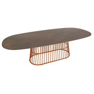 MESA COMEDOR 2,4X1,2 CON TAPA HPL/MADERA TECA (LCO/111/003) - Product Image 2
