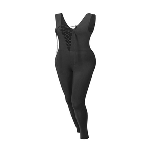 Combinaisons sans manches pour femmes grandes tailles, style streetwear, en spandex/polyester, avec cordon de serrage, respirantes, couleur personnalisée pour adultes. - Product Image 4