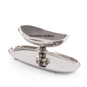 Latest Design Metal Chocolate Tray Nickle Plated <b>Tabletop</b> Chocolate Platter New Design Premium Quality Metal Chocolate Tray - Product Image 3