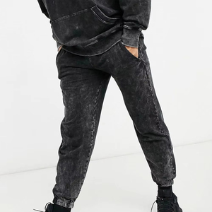 Ensemble survêtement vintage délavé pour homme, sweat-shirt et pantalon de survêtement délavé à l'acide, coton lourd, streetwear, logo personnalisé, vente en gros - Product Image 2