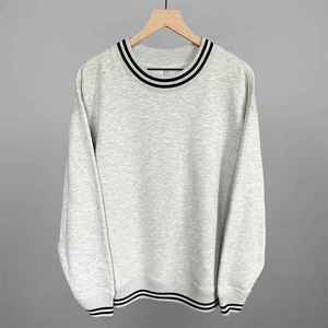 High Quality Silk Screen Printed Winter <b>Long</b> Mockneck Varsity Crewneck <b>Sweatshirt</b> with Front Logo - Product Image 6