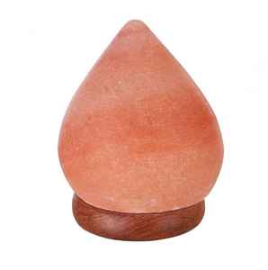 Cristal naturel roche sculptée pyramide en forme rose sel de l'Himalaya lampe larme forme goutte par anwar entreprises - Product Image 2