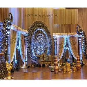 Décoration de scène de mariage sud-indien scène de mariage traditionnelle de Style sud-indien configuration de scène de mariage indien traditionnel - Product Image 1