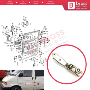 BDP27 Left Side Rear Sliding Door Middle <b>Roller</b> Guide Hinge for Transporter T4 Caravelle Multivan 1990-2003 701843335A - Product Image 6