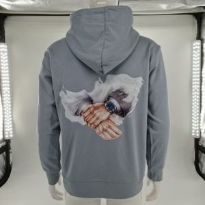 320g épaule tombante coton pull à capuche vêtements de travail teamwear broderie dtg logo personnalisé Hoodies - Product Image 6