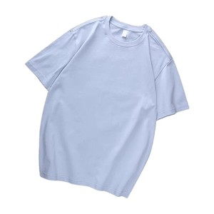 เสื้อยืดผู้ชายผ้าคอตตอนสีพื้นพิมพ์ลายคอกลมทันสมัยโลโก้ตามสั่ง - Product Image 2