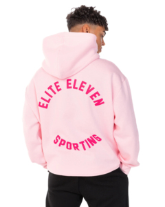 Sudadera con Capucha Rosa Extra Grande para Hombre, Color Sólido, Felpa, Corte Regular, Ropa Urbana de Otoño - Product Image 4