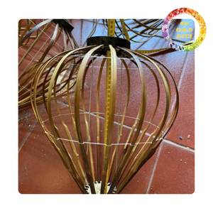 Linterna de seda con varias formas y colores de tamaño | Fácil de instalar con marco plegable | Viet Nam origen - Product Image 5