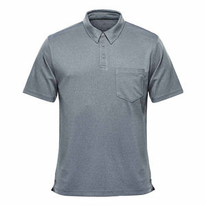 High Quality <b>Men's</b> Solid <b>Grey</b> Knitted Polyester for <b>Shirts</b> with Anti-Shrink Feature Custom Logo OEM Service - Product Image 2