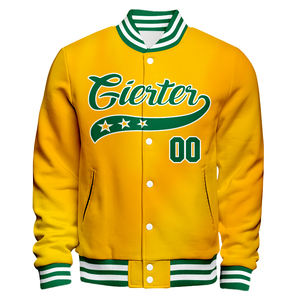 Blouson universitaire homme personnalisé avec logo OEM, respirant, 100 % coton, style baseball, coupe régulière, imprimé en relief, col montant, style urbain - Product Image 3