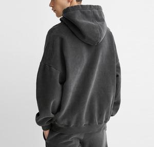 Oem mejor proveedor de fábrica al por mayor precio Vintage hombres ácido lavado Sudadera con capucha - Product Image 6
