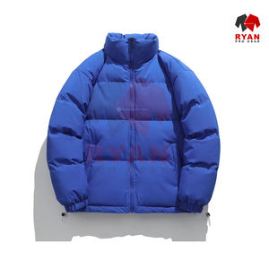 Ligero personalizado tejido sólido impermeable a prueba de viento con capucha chaqueta acolchada para hombres invierno al aire libre cómodo brillante - Product Image 6