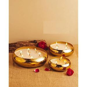 เชิงเทียนทองแดงสำหรับตกแต่ง Diwali ที่วางเทียนหรูหรา - Product Image 4