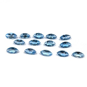 3.5x7mm topaze bleue suisse Marquise coupe pierres précieuses en vrac topaze bleue naturelle perles de pierre à facettes pour la fabrication de bijoux par grossiste - Product Image 4