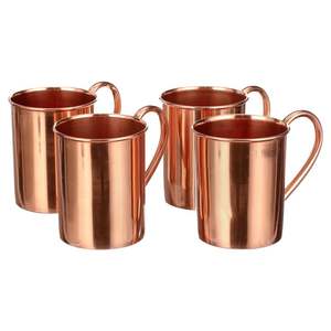 Pure Copper Mug Smooth Solid Design Ideal for Ice-Cold Drinks Tea Juice <b>Coffee</b> Durable Stylish Perfect for Gifting - Product Image 6