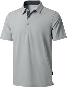 เสื้อโปโลผ้าโพลีเอสเตอร์สำหรับผู้ชายเสื้อโปโลแห้งเร็วระบายอากาศ - Product Image 2