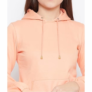 Drop-shoulderhoodies para mujer La mejor moda personalizada Sudadera con capucha de lana con logotipo Sudadera de invierno Sudadera con capucha en blanco de moda para mujer - Product Image 6