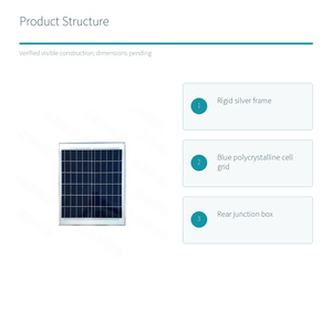 20W 6V Polycrystalline <b>Solar</b> Panel for Flood <b>Lights</b> and Outdoor Power <b>Systems</b> - Product Image 5