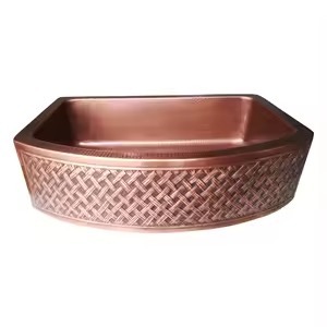 <b>Vintage</b> Inspired Copper Sink With Polished Surface Adding Classic Elegance Luxury Style And Lasting Durability - Product Image 5