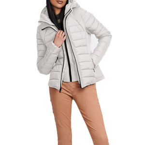 Chaquetas de Invierno Acolchadas para Mujer, con Logotipo Personalizado 2024, Color Sólido, Tejidas, Transpirables y de Alta Calidad - Product Image 6