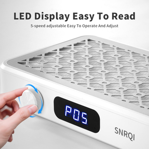 Snrqi <span class=keywords><strong>Hot</strong></span> Bán <span class=keywords><strong>2025</strong></span> New W30 Salon Thiết Bị 5-Tốc Độ Quạt Kép Động Cơ Không Chổi Than Móng Tay Máy Hút Bụi Siêu Hút Bụi 99.99% - Product Image 4