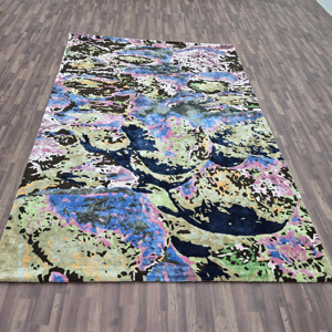 High Selling Tufted Cotton Carpet Blue Yellow <b>Runner</b> <b>Door</b> <b>Mat</b> Living Room Non-Slip PET Friendly Low Pile All Sizes 3x8 Area Rugs - Product Image 1