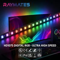 RAYMATES HD107S Noir PCB Led Pixel Strips RVB 5V 12V 24V 60leds led Pixel lights