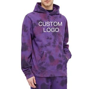 Vente en gros 100% coton unisexe tie-dye pull à capuche hommes Streetwear sweat avec impression personnalisée pour l'hiver - Product Image 1