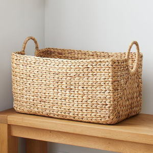 Panier de rangement en jacinthe d'eau, prix de gros, paniers tissés, organisation et décoration de la maison - Product Image 1