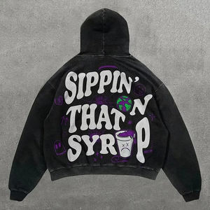 100% algodón de alta calidad OEM pulóver Sudadera con capucha Unisex para Puff estampado francés Terry bordado invierno personalizado Sudadera con capucha para hombres y mujeres - Product Image 3