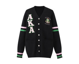 Suéter Cárdigan Universitario Holgado con Botones para Hombre, para Equipo de Animadores, Cárdigan de Punto Personalizado OEM - Product Image 5