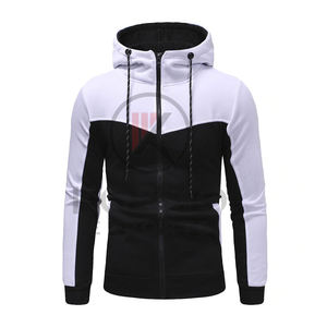 Sweat à capuche unisexe zippé 100% coton veste d'entraînement avec fermeture éclair conception personnalisée motif 3D grande taille impression personnalisée pour hommes femmes - Product Image 1