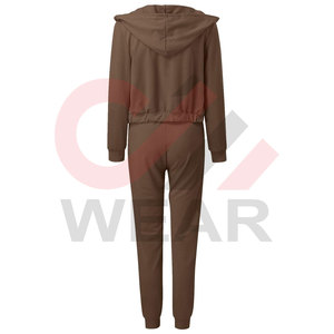 Conjunto de pantalones de chándal informales para mujer 2024, Sudadera con capucha y cremallera sólida, conjunto de 3 piezas, pantalones de chándal en nuevo estilo - Product Image 6