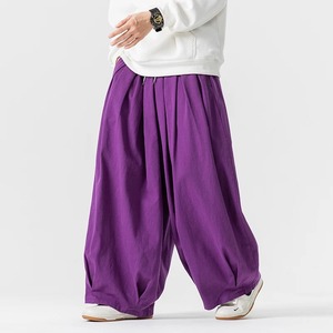 คอลเลคชั่นฤดูใบไม้ร่วง2025สำหรับผู้ชายกางเกงวิ่งแบบเป็นทางการกลางขากว้างกางเกงฮาเร็มยางยืดเอวยางยืดกันน้ำระบายอากาศได้ - Product Image 3