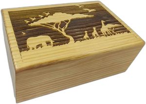 Urnes de crémation en bois arbre de vie fabriquées à la main pour cendres humaines adulte grande boîte d'urne funéraire urnes funéraires pour columbarium - Product Image 3