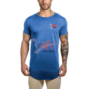 T-shirt en coton de haute qualité pour hommes avec logo imprimé personnalisé et col rond pour la mode estivale - Product Image 1