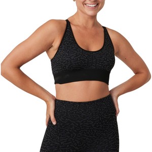 Femmes de haute qualité noir haut court Gym entraînement Yoga ensemble vêtements actifs respirant imprimé Animal dos conception sans couture 2 pièces - Product Image 2