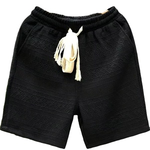 Sommerliche Luxus-Freizeithose Einfarbige Weiße Jacquard-Herrenshorts mit Elastischem Bund Trendige Strandshorts - Product Image 4
