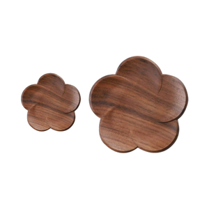 Posavasos de madera con forma de flor de nuevo diseño, lo último en posavasos de madera grabada ecológica, alfombrilla para taza de té, comprar al exportador indio - Product Image 2