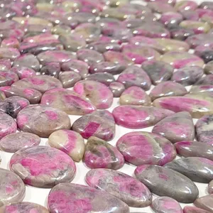 Crystal Rubellite Cabochons Best Grade Mix Shape Pink Crystal Ruby Wholesale Loose Gemstone for Jewelry Ruby Cabochon