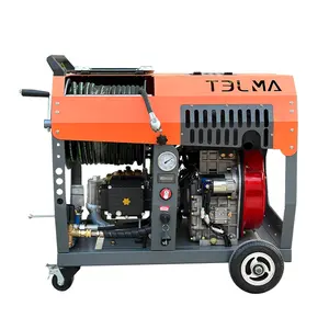 AMJ high-power -14hp-150bar-45lpm gasoline powered high-pressure sewer - high-pressure water jet sewer cleaning machine