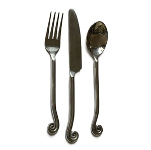 Ensemble de cuillères à dessert en or plaqué, design floral écologique de luxe, polissage miroir, manche décoratif en forme de fleur, cuillère à café et à thé personnalisée - Product Image 1