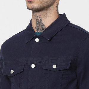 แจ็คเก็ตยีนส์ผ้าแคนวาสทรงสลิมฟิตสำหรับผู้ชาย สวมใส่สบายๆ เหมาะกับกิจกรรมกลางแจ้งในฤดูหนาว มีโลโก้ด้านหน้า คุณภาพสูง - Product Image 6