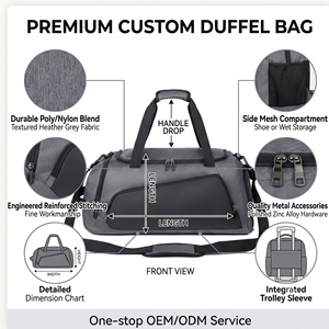 Bolsa Deportiva Gris y Negra al <span class=keywords><strong>por</strong></span> Mayor con Compartimento para Zapatos, Logotipo Personalizado, Impermeable, para <span class=keywords><strong>Viajes</strong></span> <span class=keywords><strong>de</strong></span> <span class=keywords><strong>Fin</strong></span> <span class=keywords><strong>de</strong></span> <span class=keywords><strong>Semana</strong></span> - Product Image 2